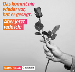 Rose zum Valentinstag - Aktion des Hilfetelefons "Gewalt gegen Frauen"