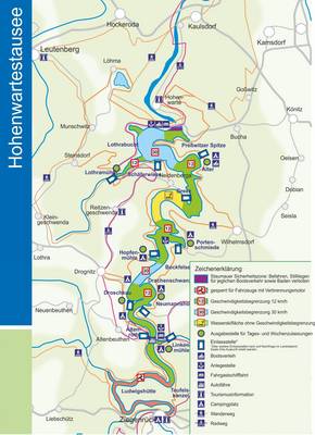 Karte Hohenwartestausee am Thüringer Meer