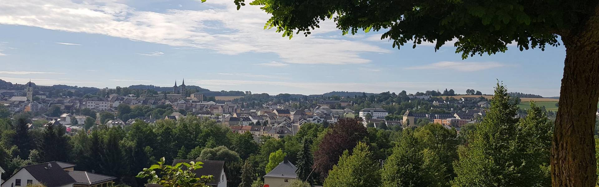 Blick auf die Stadt Schleiz von der Bergkirche aus