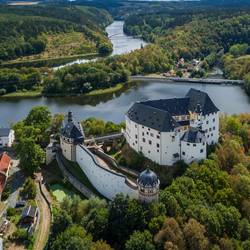 Schloss Burgk aus der Vogelperspektive