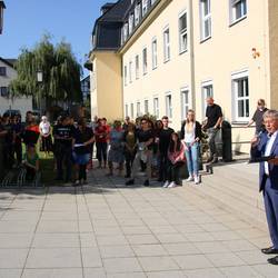 Impressionen von der  Eröffnung der Ausstellung "All inklusive" im Landratsamt in Schleiz