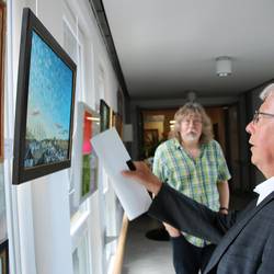 Impressionen von der Ausstellung "Wettervorhersage" - Malerei von Andreas Werner