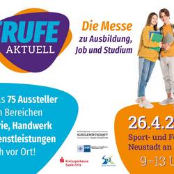 Das Werbeplakat zu „Berufe aktuell“ mit allen wichtigen Daten.
