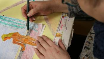 Künstlerisches Gestalten für Jedermann im Atelier am Gallenberg in Bad Lobenstein © Pressestelle Landratsamt Frau zeichnet
