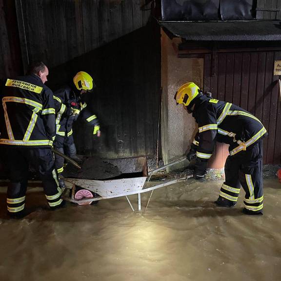 Fotos von Unwetter/Starkregen im Bereich Hirschberg am 13. Juli 2021