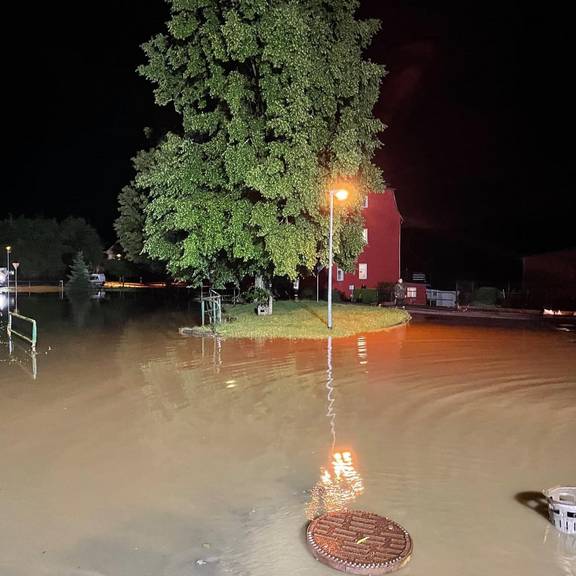 Fotos von Unwetter/Starkregen im Bereich Hirschberg am 13. Juli 2021