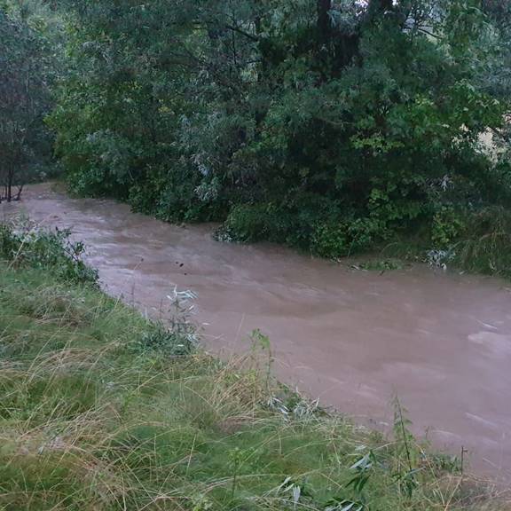 Fotos von Unwetter/Starkregen im Bereich Hirschberg am 13. Juli 2021