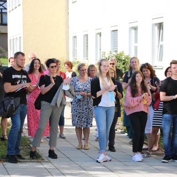 Impressionen von der  Eröffnung der Ausstellung "All inklusive" im Landratsamt in Schleiz