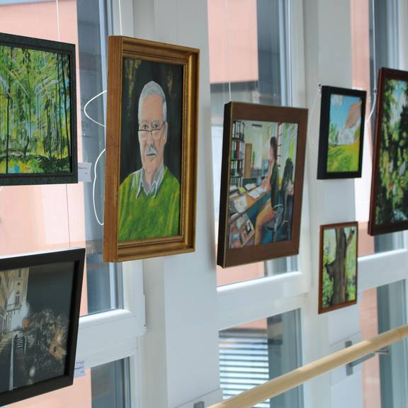 Impressionen von der Ausstellung "Wettervorhersage" - Malerei von Andreas Werner
