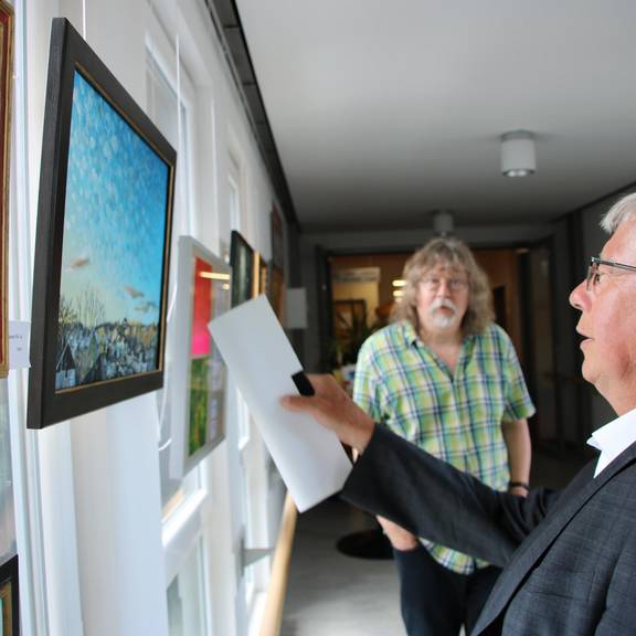Impressionen von der Ausstellung "Wettervorhersage" - Malerei von Andreas Werner