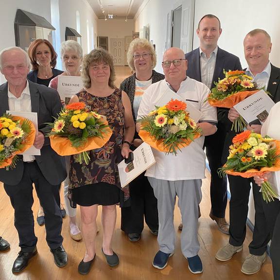 Ehrung von Ehrenamtlichen zum Jahresempfang des Landrates auf Schloss Burgk © Pressestelle Landratsamt Saale-Orla-Kreis