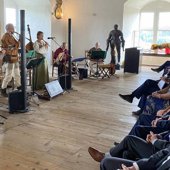 Impressionen vom Jahresempfang des Landrates Thomas Fügmann auf Schloss Burgk mit Ehrung von Ehrenamtlichen