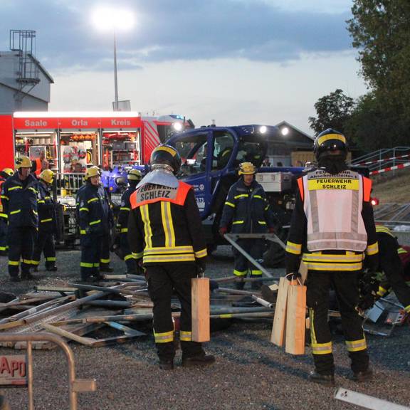 Impressionen von der Katastrophenschutzübung am 26. September in Saalburg.