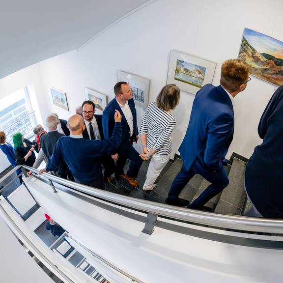 Eindrücke von der Ausstellungseröffnung im Thüringer Landtag